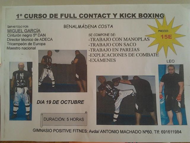 Curso de Full Contact y Kick Boxing